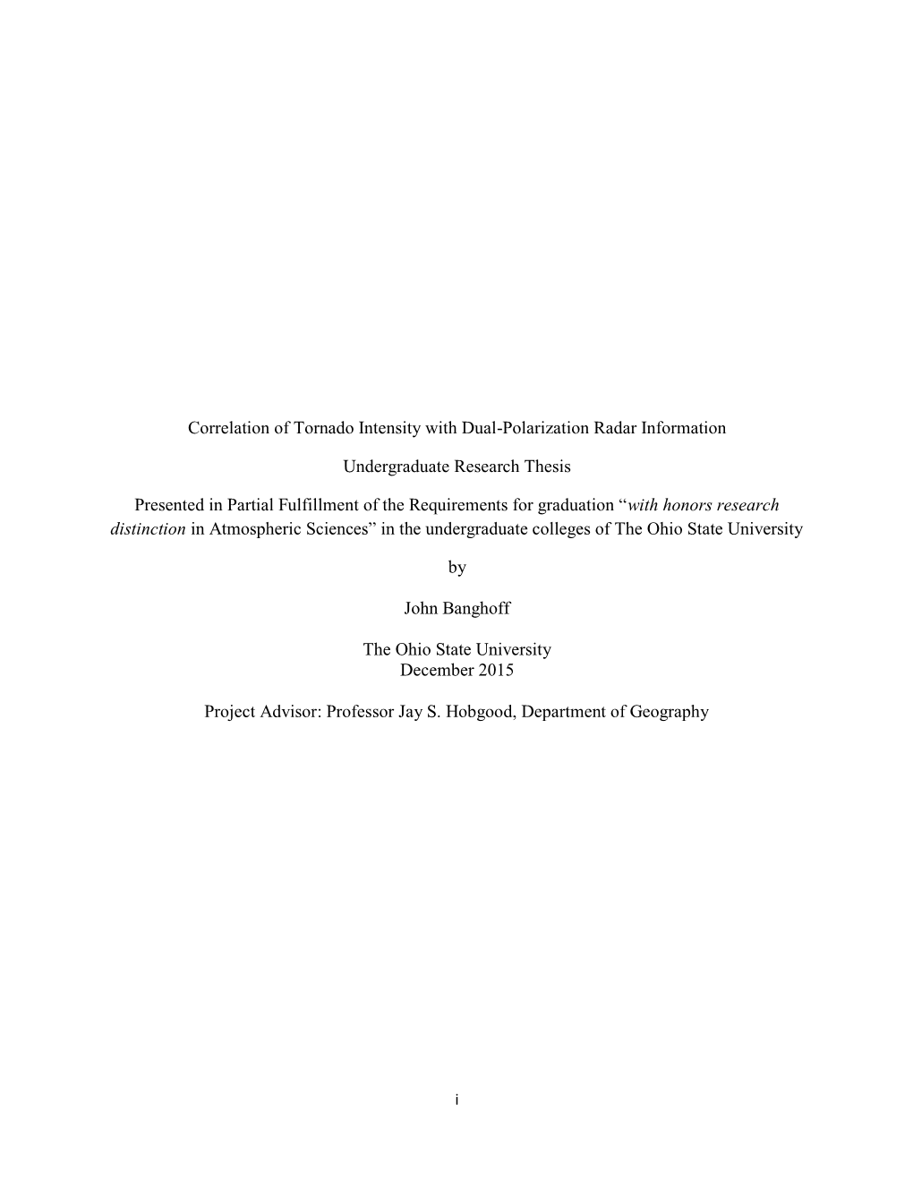 Correlation of Tornado Intensity with Dual-Polarization Radar Information