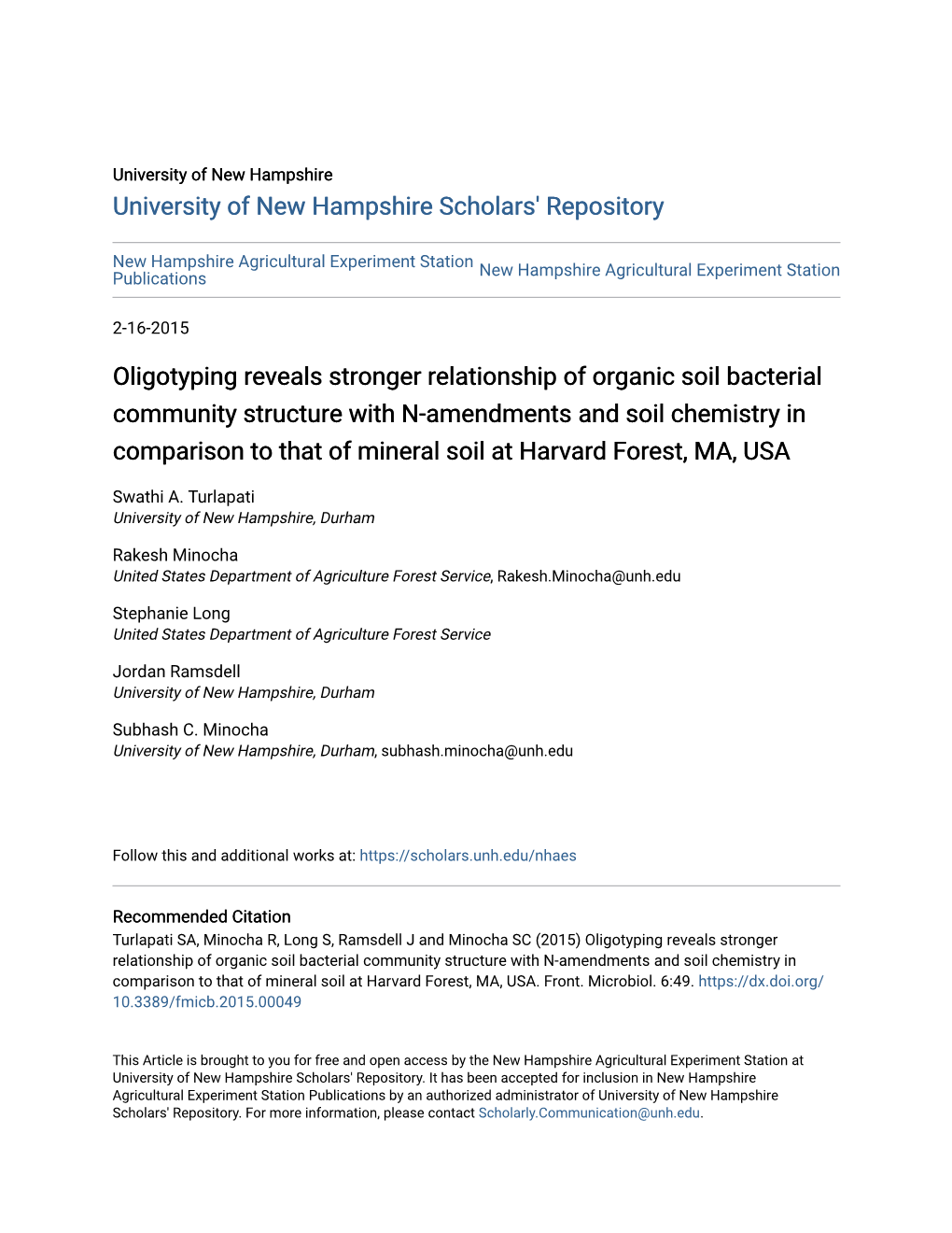 Oligotyping Reveals Stronger Relationship of Organic Soil Bacterial