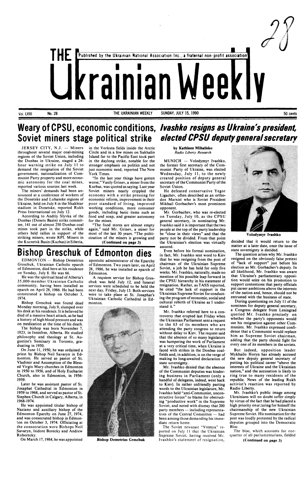 The Ukrainian Weekly 1990