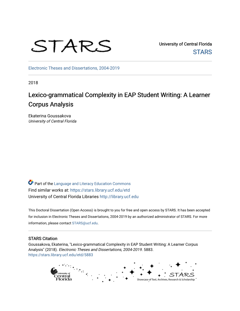 Lexico-Grammatical Complexity in EAP Student Writing: a Learner Corpus Analysis