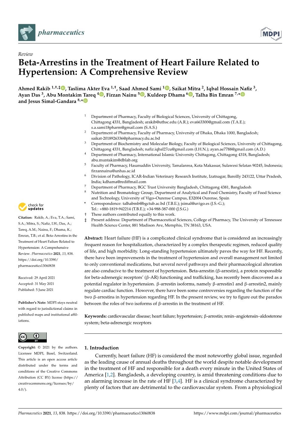 Beta-Arrestins in the Treatment of Heart Failure Related to Hypertension: a Comprehensive Review