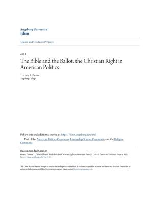 The Bible and the Ballot: the Christian Right in American Politics