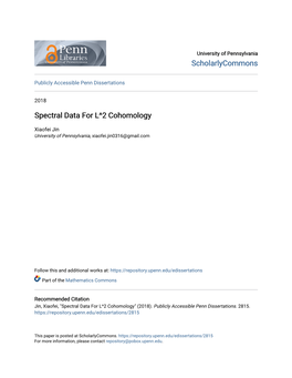 Spectral Data for L^2 Cohomology