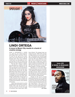 Lindi Ortega a Move to Music City Results in a Burst of Creative Energy