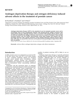 Androgen Deprivation Therapy and Estrogen Deficiency Induced Adverse Effects in the Treatment of Prostate Cancer
