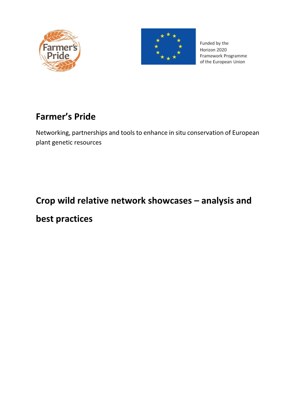 Crop Wild Relative Network Showcases – Analysis and Best Practices