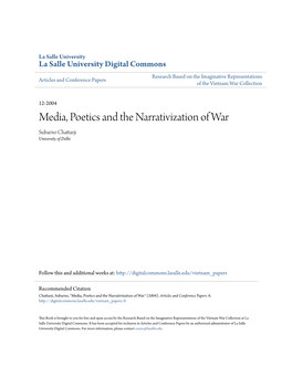 Media, Poetics and the Narrativization of War Subarno Chattarji University of Delhi