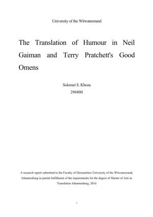 The Translation of Humour in Neil Gaiman and Terry Pratchett's Good Omens