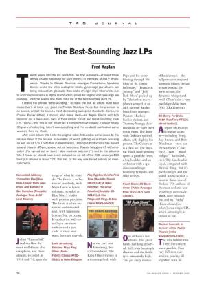 The Best-Sounding Jazz Lps