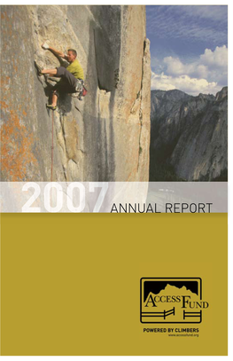 ANNUAL REPORT 2007 Access Fund History