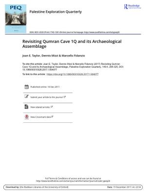 Revisiting Qumran Cave 1Q and Its Archaeological Assemblage