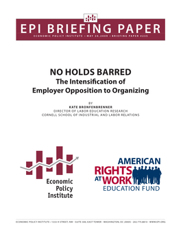 Epi Briefing Paper Economic Policy Institute ● May 20, 2009 ● Briefing Paper #235