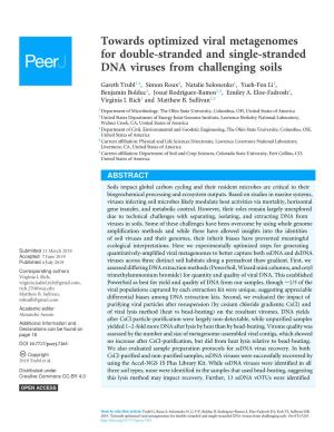 Towards Optimized Viral Metagenomes for Double-Stranded and Single-Stranded DNA Viruses from Challenging Soils