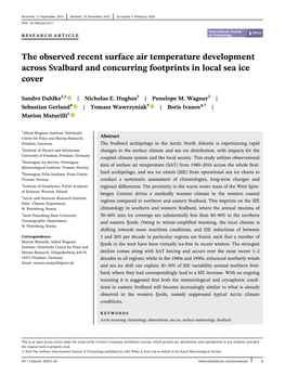 The Observed Recent Surface Air Temperature Development Across Svalbard and Concurring Footprints in Local Sea Ice Cover