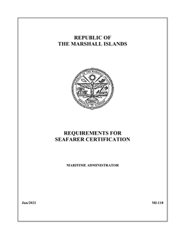 Republic of the Marshall Islands Requirements For