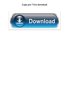 Logic Pro 7 Free Download