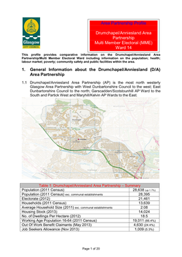 Drumchapel/Anniesland Area Partnership Multi Member Electoral (MME) Ward 14