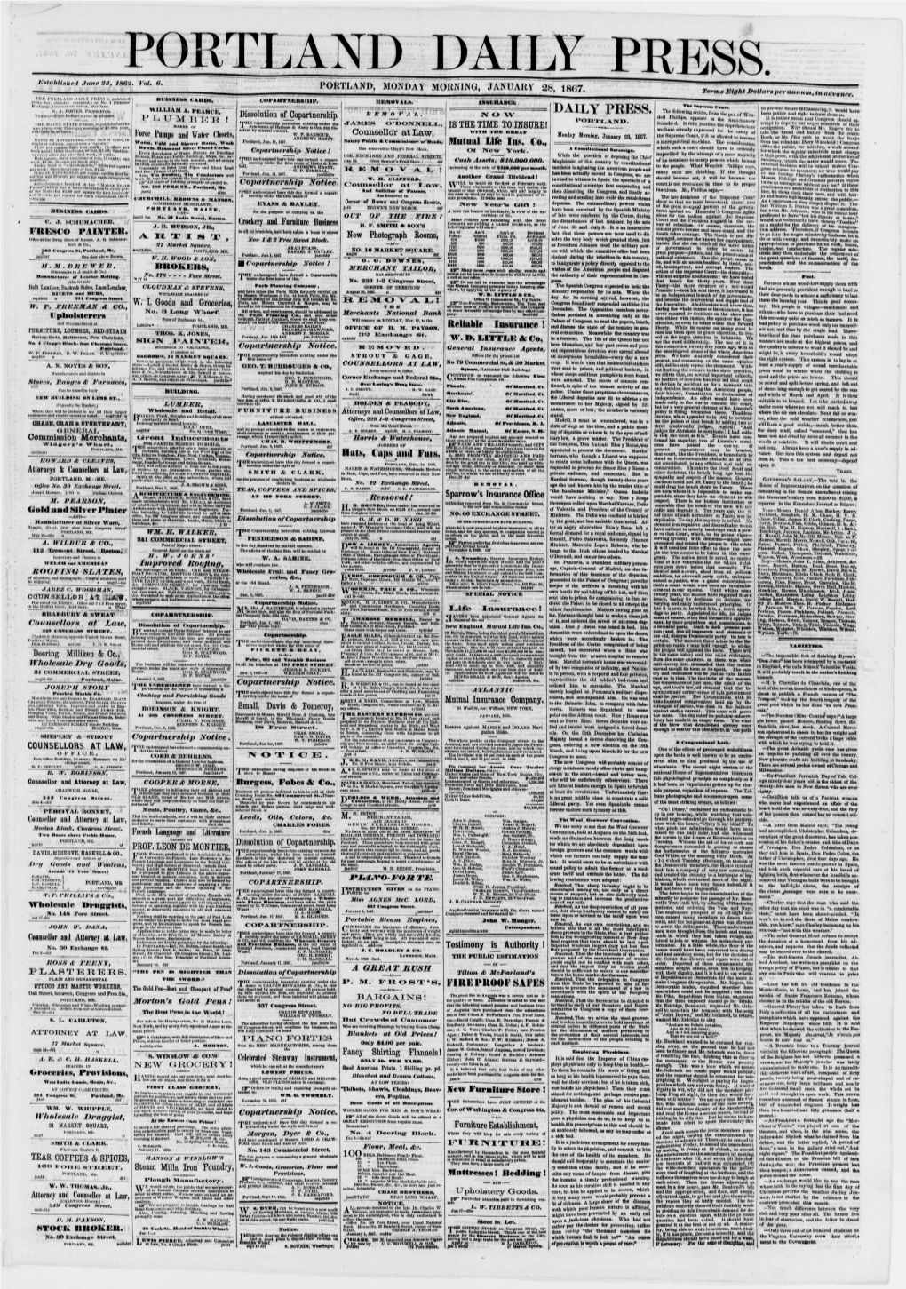 Portland Daily Press: January 28,1867