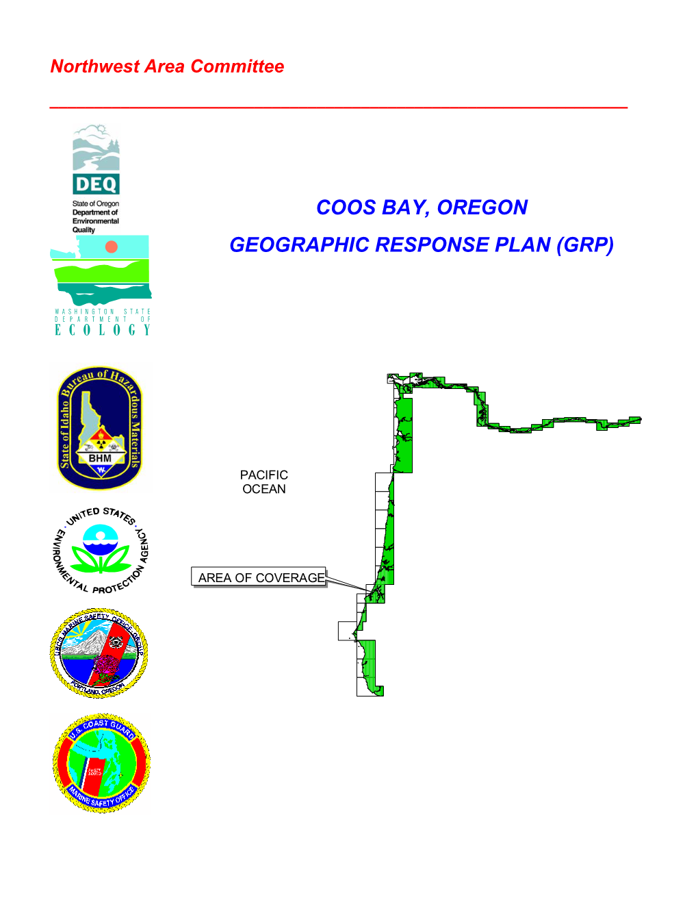 Coos Bay, Oregon Geographic Response Plan (Grp)