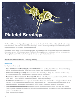 Platelet Serology