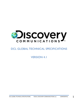 Discovery Communucations Global Technical Specifications Version