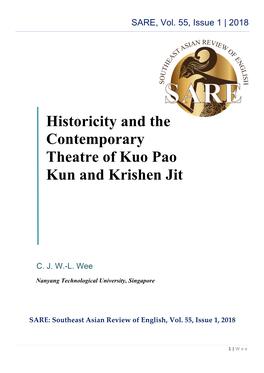 Historicity and the Contemporary Theatre of Kuo Pao Kun and Krishen