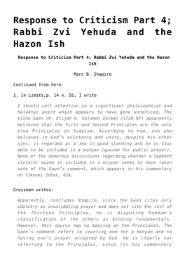 Rabbi Zvi Yehuda and the Hazon Ish,Book Announcement
