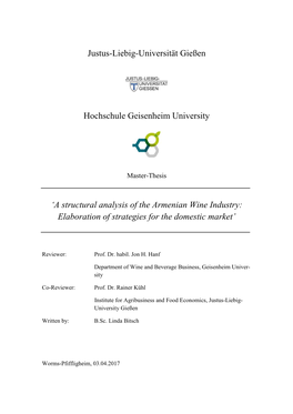 A Structural Analysis of the Armenian Wine Industry