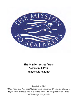 The Mission to Seafarers Australia & PNG Prayer Diary 2020