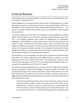 Critical Review