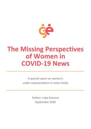 The Missing Perspectives of Women in COVID-19 News