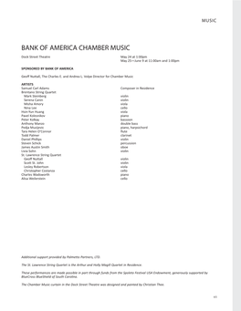 Bank of America Chamber Music