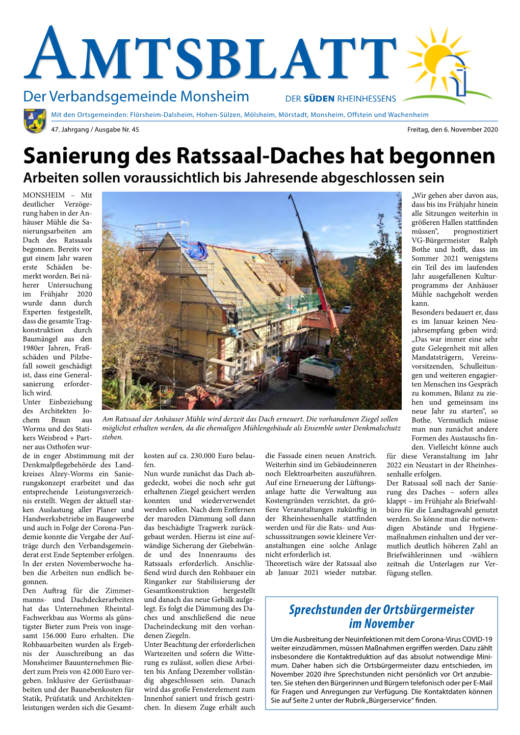 Amtsblatt 45 Vom 06.11.2020.Pdf