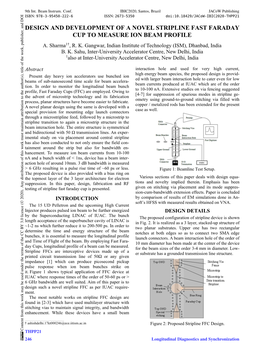 Design and Development of a Novel Stripline Fast Faraday Cup to Measure Ion Beam Profile A