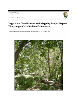 Vegetation Classification and Mapping Project Report, Timpanogos Cave National Monument