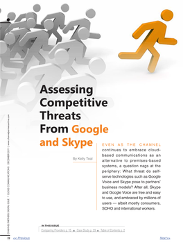 Assessing Competitive Threats from Google and Skype