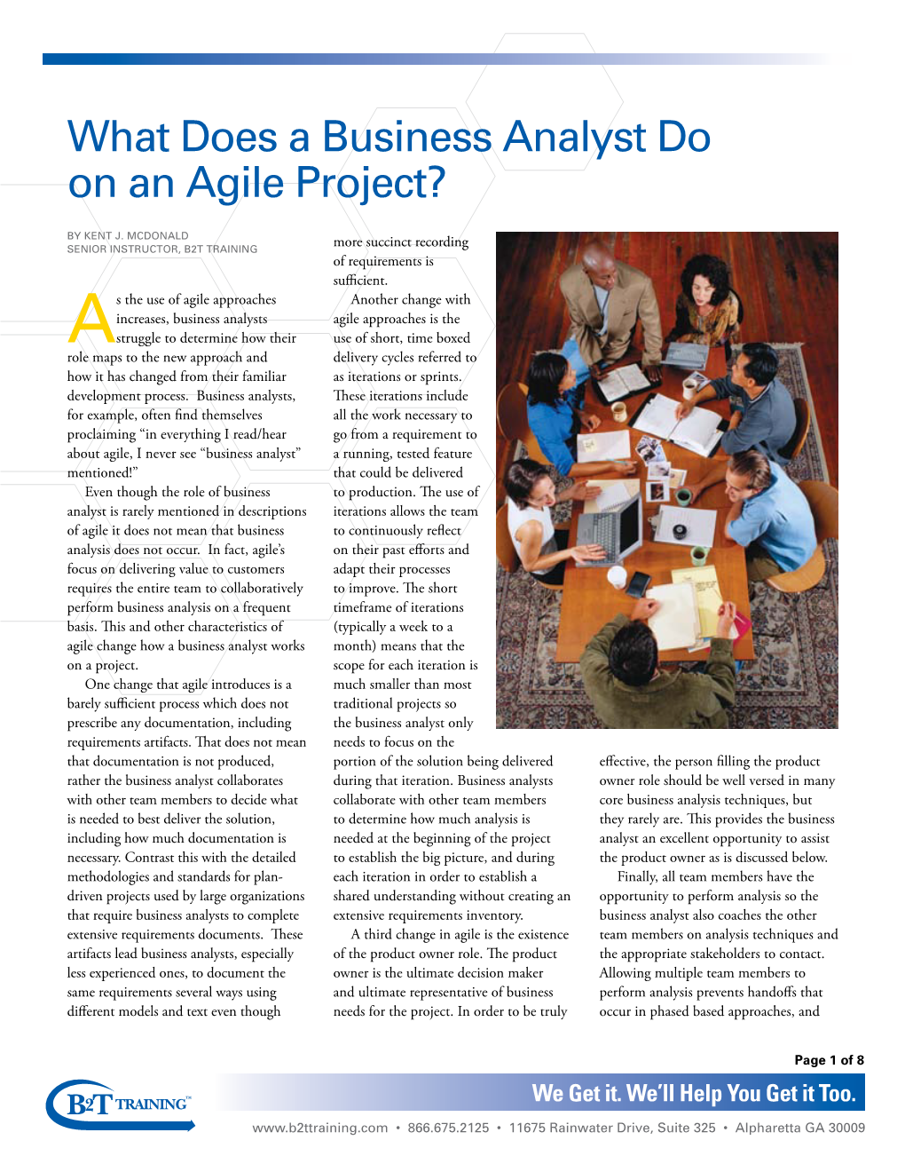 What Does a Business Analyst Do on an Agile Project?