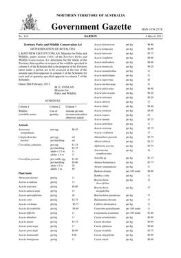 Government Gazette ISSN-1038-233X No