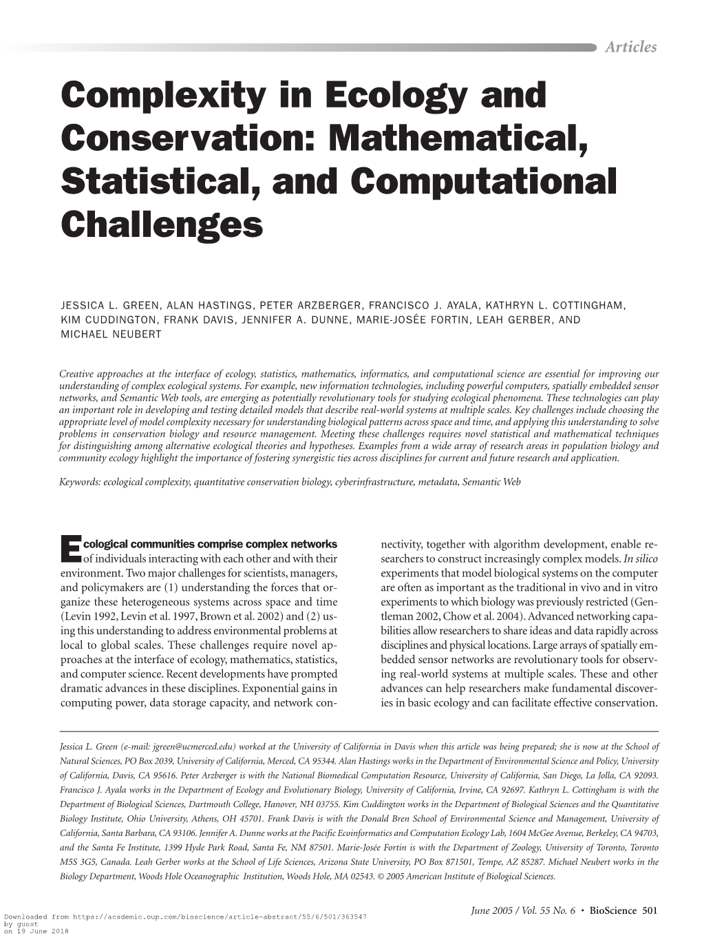 Mathematical, Statistical, and Computational Challenges