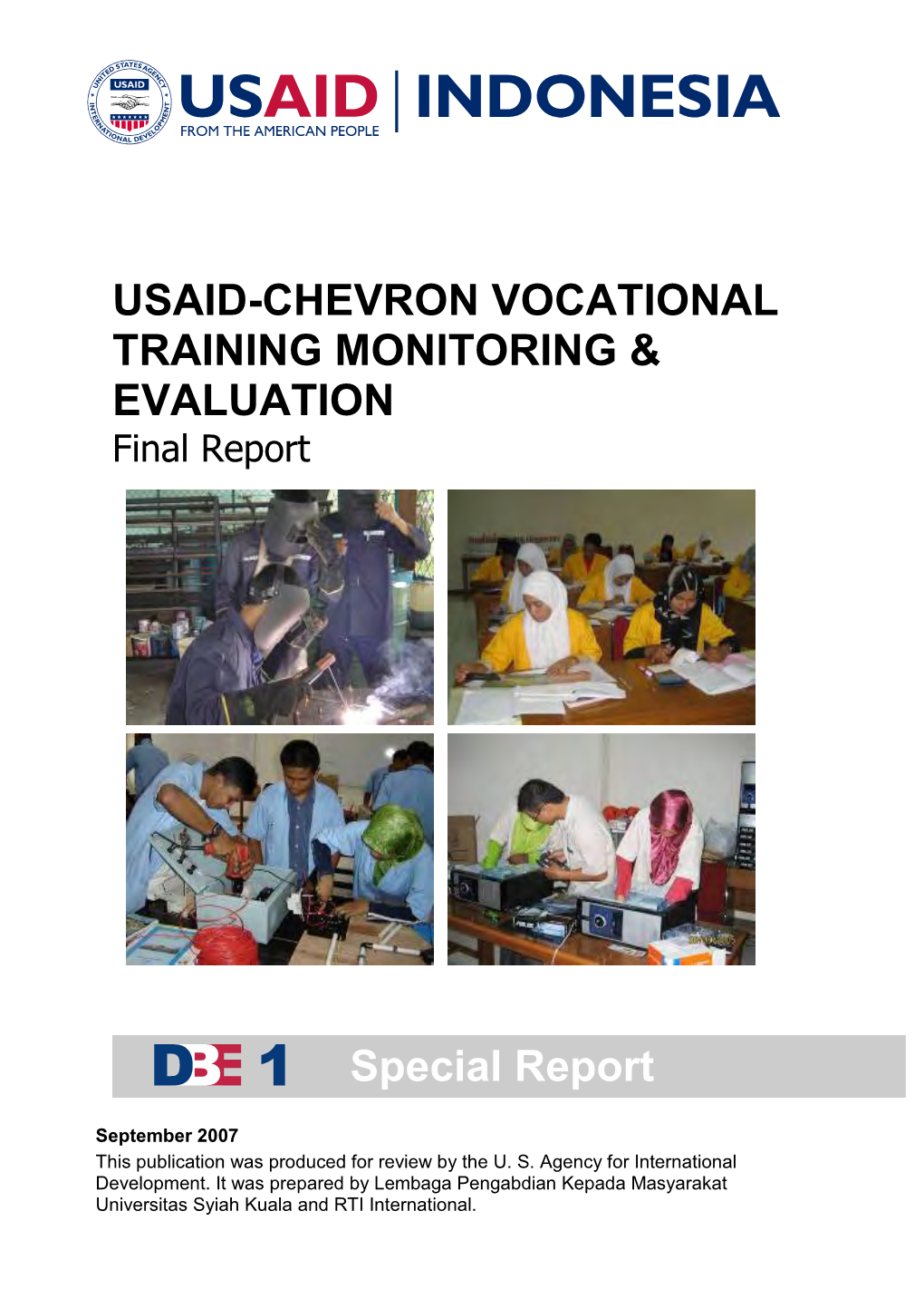 USAID-CHEVRON VOCATIONAL TRAINING MONITORING & EVALUATION Final Report