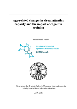 Age-Related Changes in Visual Attention Capacity and the Impact of Cognitive Training