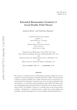 Extended Riemannian Geometry I: Local Double Field Theory