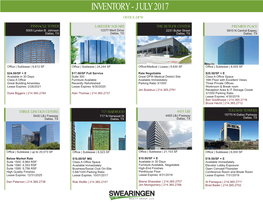 Inventory - July 2017 Office-Dfw