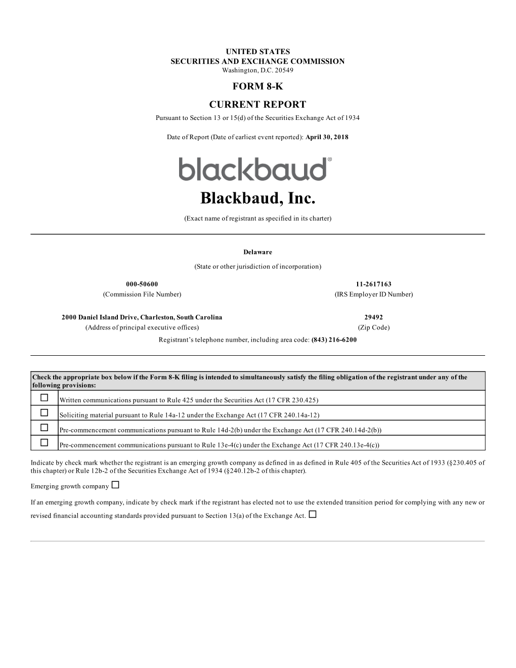 Blackbaud, Inc