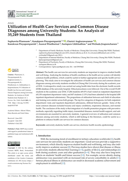 Utilization of Health Care Services and Common Disease Diagnoses Among University Students: an Analysis of 35,249 Students from Thailand