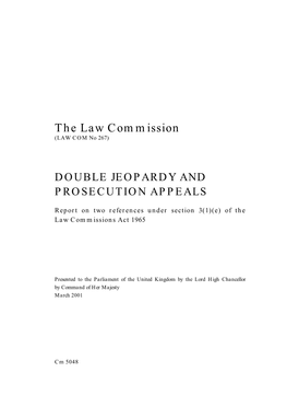 Double Jeopardy and Prosecution Appeals