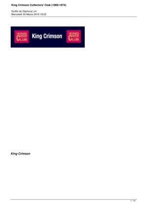 King Crimson Collectors' Club (1969-1974)