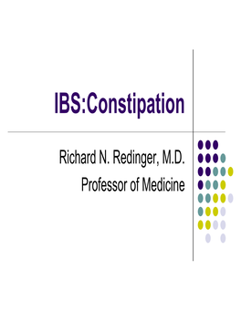 IBS:Constipation