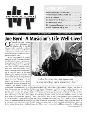 Joe Byrd—A Musician's Life Well-Lived