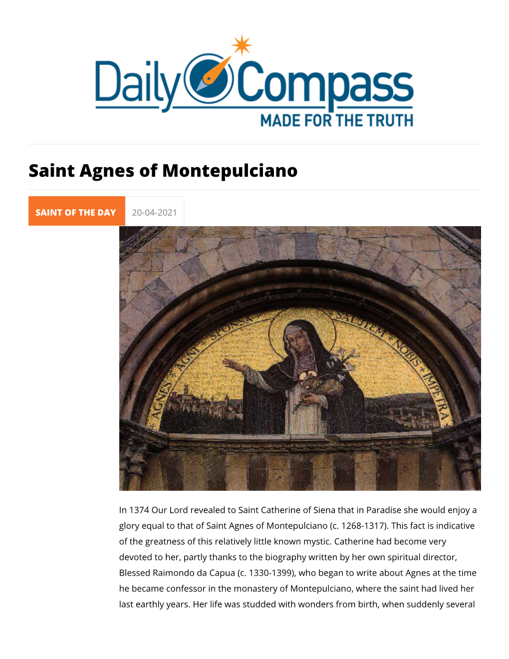 Saint Agnes of Montepulciano